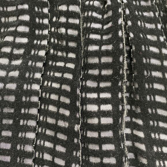 Madewell Broadway & Broome Velvet Midi Dress Black Textured Size 0 Witchy Goth - Picture 5 of 9